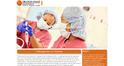 Desktop Screenshot of orangecoastanesthesia.com
