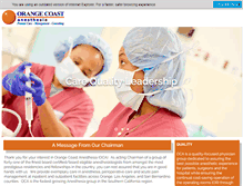 Tablet Screenshot of orangecoastanesthesia.com